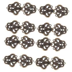 SAFIGLE 8 Paare Kleiderschnalle schalclip kostüm accessoires hanfu Pullover-Clips kragen verbindung schnallen Schalschnallen Volksbrauch Verbindungsschnalle Xiangyun Kippschalter Halsband von SAFIGLE