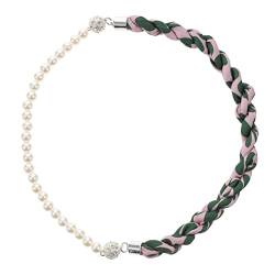 SAFIGLE Schlüsselbeinkette Halskette Perlenkette rituales Choker für Teenager-Mädchen für Damen Halsband für Damen Accessoires für Damen Kleidung Seidentuch Fräulein Polyester von SAFIGLE