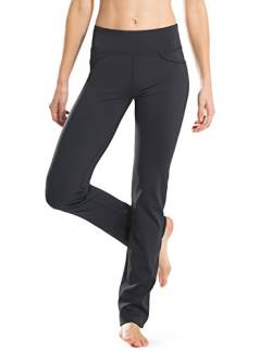 Safort Damen Yoga-Kleid mit geradem Bein, Stretch, mit Taschen für die Arbeit, normale Höhe, 71,1 cm/76,2 cm/81,3 cm/86,4 cm, schwarz, Klein von SAFORT