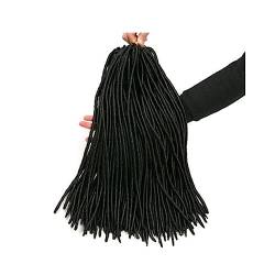 18 Zoll geflochtene Twist-Perücken for Damen, hochwertige synthetische handgeflochtene Haarperücken for den täglichen Gebrauch, Halloween-Themenpartys (Color : Black B) von SAFWEL