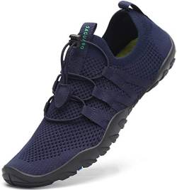 SAGUARO Badeschuhe Herren Wasserschuhe Männer Strandschuhe Damen Aquaschuhe Neoprenschuhe rutschfeste Schwimmschuhe Blauschwarz 45 EU von SAGUARO