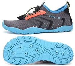 SAGUARO Badeschuhe Kinder Schwimmschuhe rutschfest Wasserschuhe Aquaschuhe Schnell Trocknend Strandschuhe Wassersportschuhe für Jungen Mädchen St.1 Blau, Gr.28 EU von SAGUARO