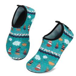 SAGUARO Badeschuhe Kinder Strandschuhe Schwimmschuhe Jungen Mädchen Wasserschuhe Aquaschuhe Kleinkind Barfußschuhe für Schwimmbad(070 Mehrfarbig,30/31 EU) von SAGUARO