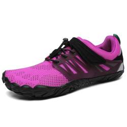 SAGUARO Barfussschuhe Damen Barfußschuhe Frauen Barfuß Schuhe Outdoor & Indoor Fitnessschuhe Leicht Zehenschuhe Traillaufschuhe St.2 Violett, Gr.40 EU von SAGUARO