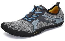 SAGUARO Barfußschuhe Damen Herren Zehenschuhe Traillaufschuhe Weich Bequem Barfussschuhe Fitnessschuhe Männer Frauen Trainingsschuhe für Joggen Laufen Wandern, Münzgrau, 42 von SAGUARO