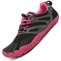 SAGUARO Barfußschuhe Damen Minimalistische Traillaufschuhe Indoor Outdoor Fitnessschuhe, 41 EU, 59 Pink von SAGUARO