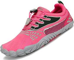 SAGUARO Barfussschuhe Damen Trainingsschuhe Barfuß Laufschuhe Atmungsaktiv rutschfest Schnelltrocknend Minimalistische Zehenschuhe für Trekking Wander Laufen Parkour Gym, Pink, 38 EU von SAGUARO