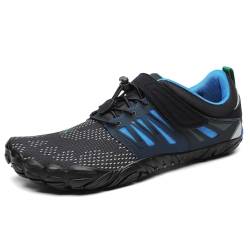 SAGUARO Barfußschuhe Herren Barfussschuhe Männer Barfuss Schuhe Outdoor Fitness Zehenschuhe Traillaufschuhe Minimalistische Fitnessschuhe St.2 Dark Blau, Gr.40 EU von SAGUARO