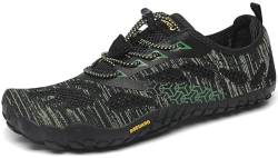 SAGUARO Barfußschuhe Herren Damen Zehenschuhe Traillaufschuhe Leicht Weich rutschfest Badeschuhe Fitnessschuhe Frauen Männer Straßenlaufschuhe für Training Wandern, Krokodil Grün, 43 EU von SAGUARO