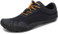 SAGUARO Barfußschuhe Herren Damen Zehenschuhe Ultraleicht Bequem Traillaufschuhe rutschfest Atmungsaktiv Barfussschuhe mit Breiter Zehenbox und Zero-Drop Solhe für Fitness, Fichten Blau, 45 EU von SAGUARO