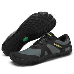 SAGUARO Barfußschuhe Herren Traillaufschuhe Männer Atmungsaktiv Fitnessschuhe Damen Outdoor Schnell Trocknend Wassersport Barfuss Schuhe Schwarzgrün 41 EU von SAGUARO