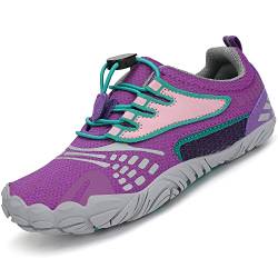 SAGUARO Barfußschuhe Kinder Barfußschuh Baby Mädchen Atmungsaktiv Schwimmschuhe Jungen Sommer Freizeitschuhe Schnell Trocknend rutschfest Leicht, Violett/rosa 29 EU von SAGUARO