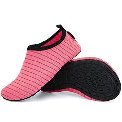 SAGUARO Hausschuhe Leichte Cozy Slipper rutschfest Pantoffeln Herrenhausschuhe Damen Herren,Rosa,44/45 EU von SAGUARO