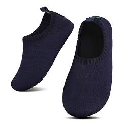 SAGUARO Kinder Hausschuhe Jungen Pantoffeln Mädchen Slippers Rutschfest Yoga Kleinkinder Schuhe Unisex-Baby Indoor Weich Walkingschuhe Hüttenschuhe Dunkelblau 22/23 EU von SAGUARO