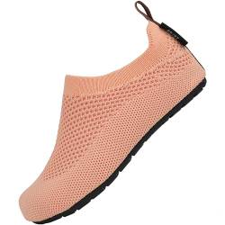 SAGUARO Kleinkind Hausschuhe für Jungen mädchen Leichte Atmungsaktiv Lauflernschuhe Unisex rutschfeste Baby Slippers Indoor Camping Kindergarten Turnen, Kinder Orange 24/25 von SAGUARO