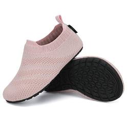 SAGUARO Kleinkinder Hüttenschuhe Kinder Leichte Atmungsaktiv Pantoffeln Mädchen Cozy Slipper Rosa 24/25 EU von SAGUARO