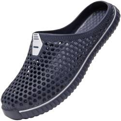 SAGUARO Mesh Hausschuhe Damen Herren Pantoletten Sommer Indoor Outdoor Hausschuhe Freizeit Strand Sandale, Navy 36 EU=Label Size 37 von SAGUARO