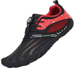 SAGUARO Minimalistische Barfußschuhe Unisex Leicht Barfussschuhe Schnell Trocknend Badeschuhe Männer Frauen Traillaufschuhe for Outdoor Sport rutschfest Wasserschuhe,Rot 39 von SAGUARO