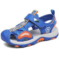 SAGUARO Sandalen Jungen Geschlossene Sommer Abriebfestem Kinder Strand Schuhe Outdoor Trekking Schuhe Ultraleicht Stoßdämpfend Blau Gr.30 von SAGUARO