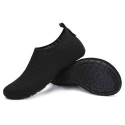 SAGUARO Wasserschuhe Damen Herren Badeschuhe Schwimmschuhe Schnell Trocknend Tauchschuhe rutschfeste Barfuß Aquaschuhe Strandschuhe für Strand,Wassersport Smoky Black, Gr.36/37 von SAGUARO