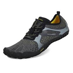 SAGUARO Zehenschuhe Unisex Sommer Trekking Schuhe Atmungsaktive rutschfeste Laufschuhe, 40 EU, Schwarz von SAGUARO