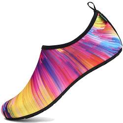 Saguaro Unisex Badeschuhe Schwimmschuhe Männer Frauen Wassersportschuhe Schnell Trocknend rutschfest Leicht Tauchschuhe für Kajakfahren Windsurfen, Mehrfarbig 38/39 von SAGUARO