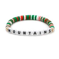 SAILBRACE Armband MOUNTAINS BEADED rot-grün-weiss von SAILBRACE