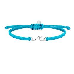 SAILBRACE Armband aqua blue LAGOON WAVE silber von SAILBRACE