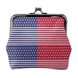 American Flag Portable Leather Kiss Lock Coin Purse for Women and Girls for shopping, travel, weddings, Mother's Day gifts, Black, One Size, Black, One Size, Schwarz , Einheitsgröße von SAINV