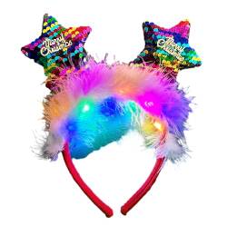 SAKEIOU LED-Stirnband mit Weihnachtsmotiv, Party-Zubehör, Urlaub, dekorativer Headhoop, Festival, Party, Feier, Kopfbedeckung von SAKEIOU