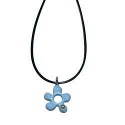 SAKEIOU Verstellbares Seil, minimalistische Schlüsselbeinkette, auffällige Hohlblumen-Halskette, Blütenperlen-Halskette für den Valentinstag von SAKEIOU