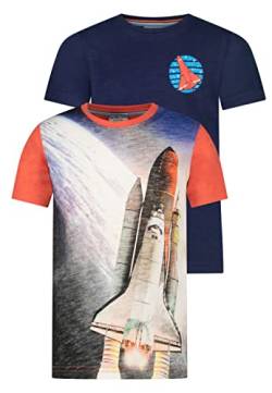 SALT AND PEPPER BY KIDS PARK Jungen T-Shirt Set 2-teileig Space Shuttle Multi 2 104/110 von SALT AND PEPPER BY KIDS PARK