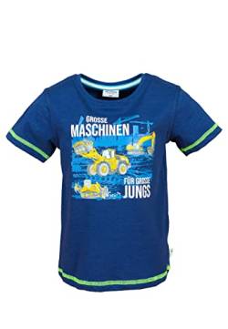 SALT AND PEPPER BY KIDS PARK Jungen Bagger Druck Maschinen T-Shirt, Navy, 104/110 von SALT AND PEPPER