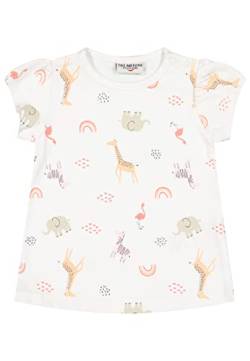 SALT AND PEPPER Baby-Mädchen Girls S/S Animal AOP T-Shirt, White, Normal von SALT AND PEPPER