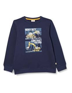 SALT AND PEPPER Jungen Jungen mit Bagger Print aus Baumwolle Sweatshirt, Navy, 104-110 EU von SALT AND PEPPER