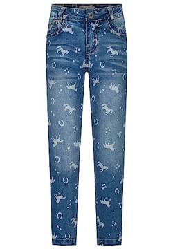 SALT AND PEPPER Mädchen Jeans mit Allover Pferde Print von SALT AND PEPPER