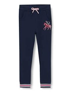 SALT AND PEPPER Mädchen Jogginghose mit Pferde Applikation Freizeithose, Navy, 92 von SALT AND PEPPER