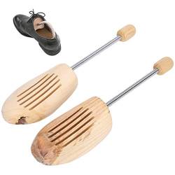 SALUTUYA Schuhspanner Schuhdehner aus Echt-Holz mit Metall-Spiralfeder, Schuh Baum Schuh Trage Holz für Männer Frauen Schuhe für Damen und Herren (S) von SALUTUYA