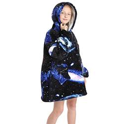 SALWINGS Kapuzen-Sweatshirt, übergroße, warme Fluffle-Decke, riesiger Kapuzenpullover und riesige Tasche für Jungen, Mädchen, Einheitsgröße, passend für alle Universen von SALWINGS