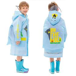 SALWINGS Kinder Baby Regenanzug Regenmantel mit Kapuze Wasserdichter Regenponcho Outdoor Regenjacke für Jungen Mädchen von SALWINGS