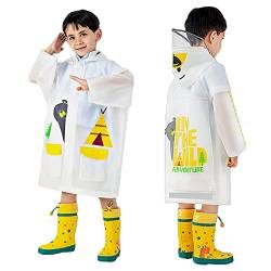SALWINGS Kinder Baby Regenanzug Regenmantel mit Kapuze Wasserdichter Regenponcho Outdoor Regenjacke für Jungen Mädchen von SALWINGS