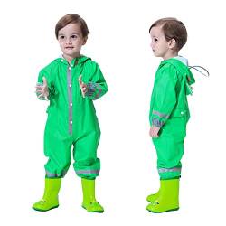 SALWINGS Kinder Einteiler Regenanzug mit Kapuze Kleinkind Baby Regenanzug Wasserdichter Overall Muddy Buddy Regenmantel (3–10 Jahre) von SALWINGS