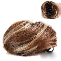 Synthetische Haar Dutt-Clip Elastisches Haarband Unordentliche Clip im Haarteil Ring Wickeln Sie auf chaotischen Chignon für Frauen-12H613 von SAMCRY