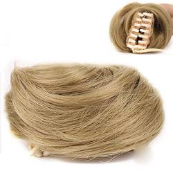 Synthetischer Chignon mit Haarspange Elastisches Haarband Unordentliche Clip im Haarteil Haarring Wickeln Sie auf chaotischen Dutt für Frauen-24 von SAMCRY