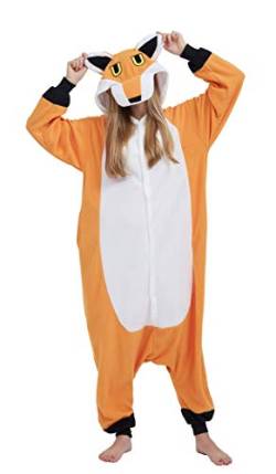 SAMGU Adult Pyjama Cosplay Tier Onesie Body Nachtwäsche Kleid Overall Animal Sleepwear Erwachsene Fox L von SAMGU