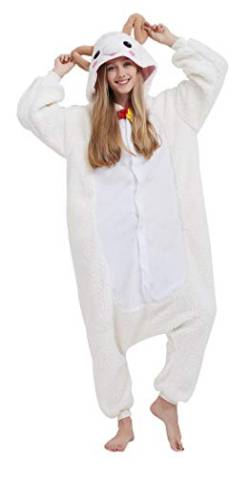 SAMGU Adult Pyjama Cosplay Tier Onesie Body Nachtwäsche Kleid Overall Animal Sleepwear Erwachsene Ziege L von SAMGU