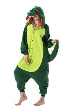 SAMGU Damen Jumpsuits Onesie Tier Unisex Kigurumi Schlafanzug Cosplay Kostüm Erwachsene Pyjamas Hoodie Halloween Fasching Herren Sleepwear von SAMGU