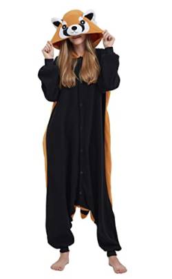 SAMGU Damen Jumpsuits Onesie Tier Unisex Kigurumi Schlafanzug Cosplay Kostüm Erwachsene Pyjamas Hoodie Halloween Fasching Herren Sleepwear von SAMGU