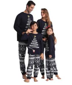 SAMGU Familie Weihnachten Schlafanzug Halloween Damen Pyjama Set Herren Kinder Baby Lang Outfit Nachtwäsche von SAMGU