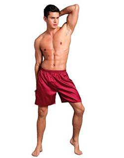 SAMGU Herren Satin Schlafanzughose Nachtwäsche Boxershorts Bottom Shorts von SAMGU